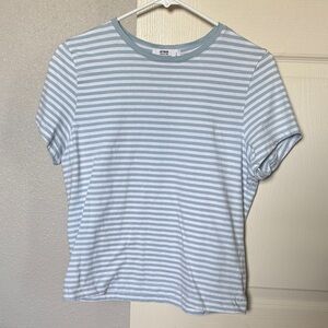 Striped Blue and White Women's Top